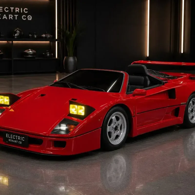 Mini Ferrari F40 go kart, a drivable F40 replica built for adults